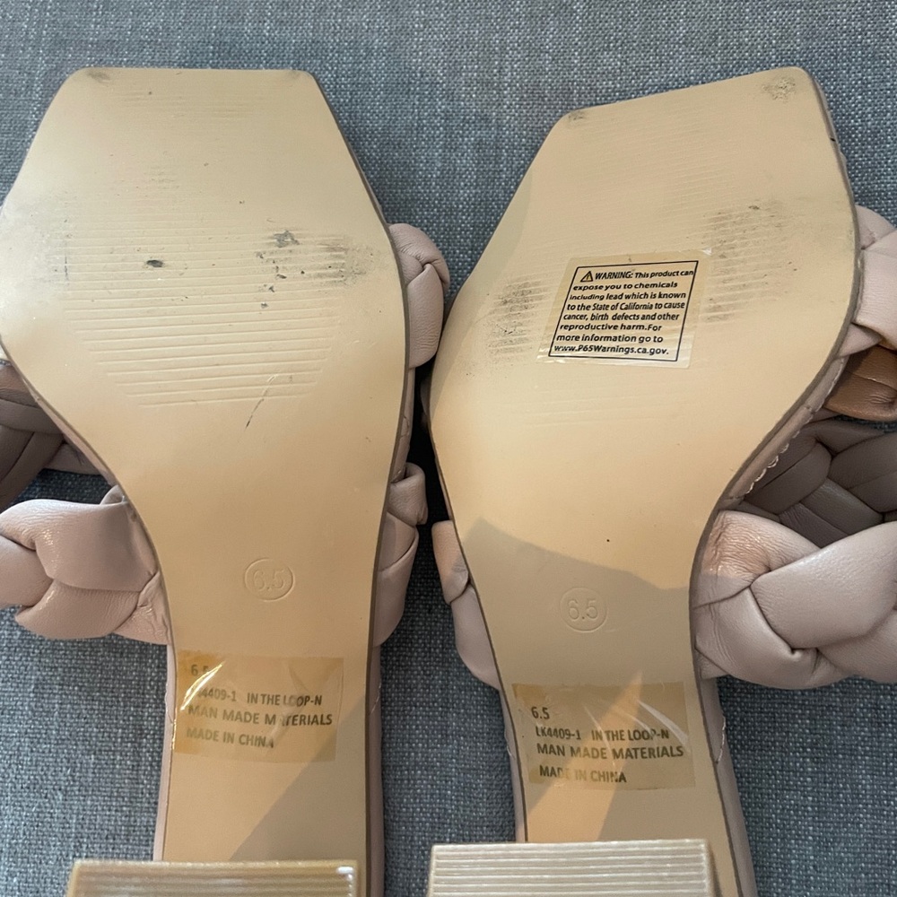 Fashion Nova Braided Quilted Heels in Tan - Picture 4 of 4